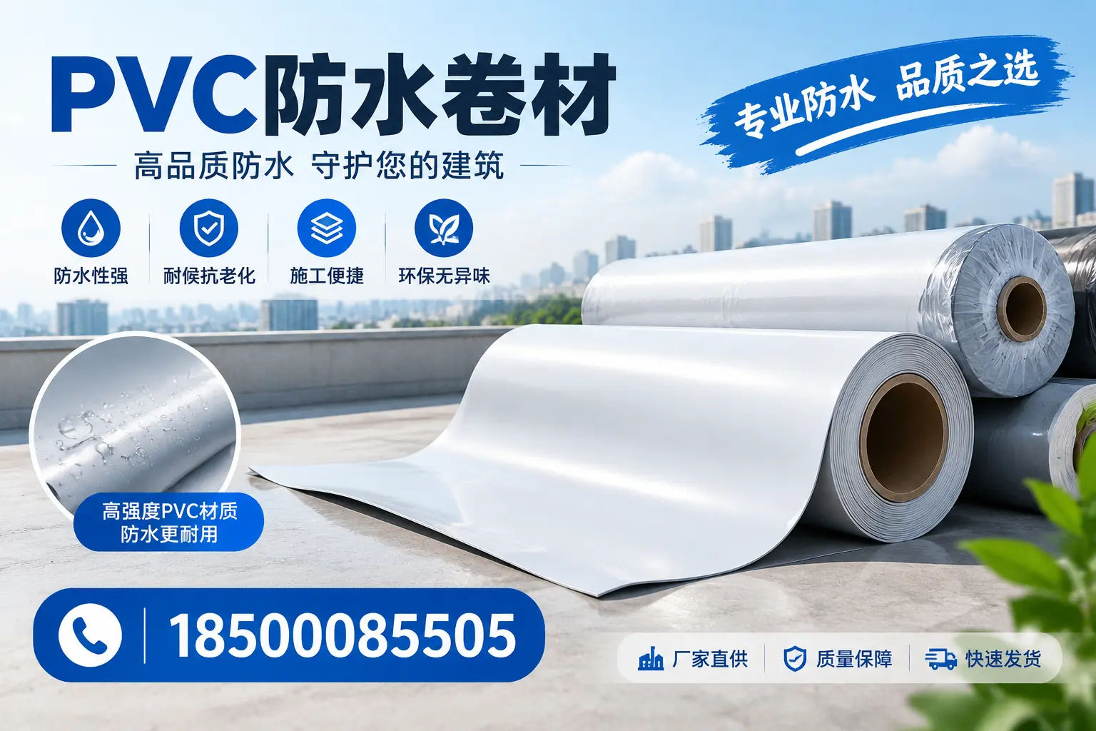 常见pvc防水卷材选型误区，大庆用户必看